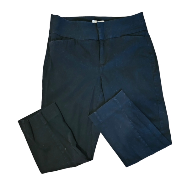 Elle Black Cotton Ankle Length Pants Size 8 - Picture 5 of 6